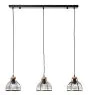 Brilliant Avia Pendelleuchte Metall Holz Schwarz Holz | Geeignet für 3x E27