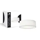 D'Lite Deckenleuchte Lunelle 30cm Textil Weiß | Geeignet für 2x E27 
